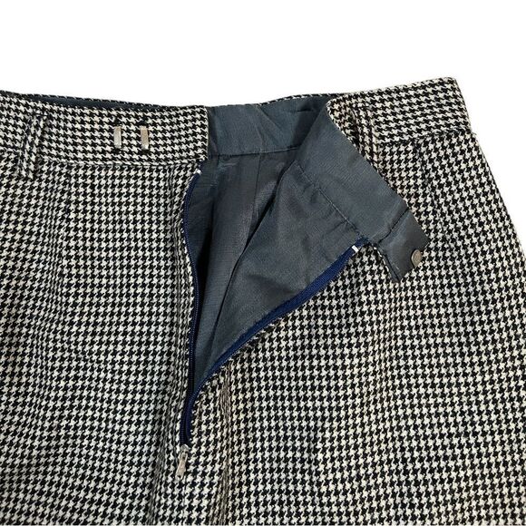 Vintage Houndstooth Patterned Black and white A-Line Pencil Skirt Knee Length - Picture 3 of 8